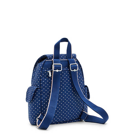 Kipling City Pack Mini Printed Backpack Backpacks Soft Dot Blue | CA 2022RV